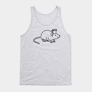 Minimal Rat wearing a Crown Tank Top